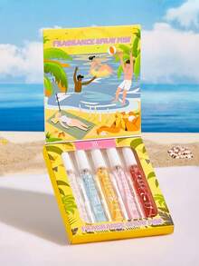 5pcs/Set 10ml Beach Digital Fragrance Spray, Emitting Fresh And Elegant Floral Scent. Portable Design, Suitable For Home Fragrance, Can Be Placed In Wardrobe, Bedroom, Bathroom, Car, Also Suitable For Dates, Travel, Summer Deodorizing And Scenting. - Xịt thơm - Xem 7