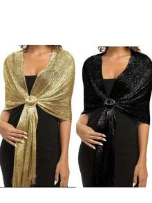 2 chiếc khăn choàng nữ, thích hợp cho váy dạ hội, đám cưới, tiệc tùng. - Nhiều màu - Xem 8