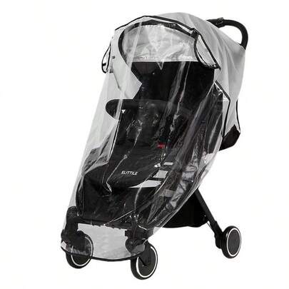 Baby Stroller Rain Cover, Universal Baby Stroller Accessories - Waterproof, Windproof, Travel Weather Protective Cover, Thick Dustproof And Snow Proof, Breathable Mesh With Clear Visibility For Viewing