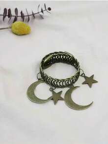 1个复古简约星月金属弹簧窗帘夹/绑带，适用于客厅、卧室、书房、家居窗帘装饰、斋月、母亲节、乔迁之喜礼物及派对礼品 - 彩色 - 查看 7