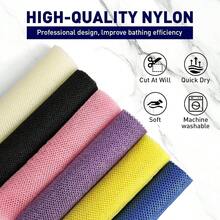African Nylon Exfoliating Bath Towel, Soft And Scrub, Nylon Bath Towel For Exfoliating And Bubble Foaming, Bathroom Accessories Back To School,Bath Sponge Exfoliating Shower Body Scrubber, African Exfoliating Net Sponge - Nhiều màu - Xem 10