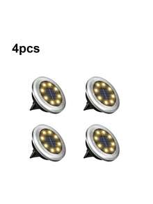 2pcs/4pcs Solar Powered LED Ground Lights - 8 LED White/Warm Light, Portable, Stainless Steel Housing, Solar Rechargeable, Ideal For Garden, Lawn, Driveway, Pathway, Deck, Solar Landscape Lighting - Multicolor - View 10