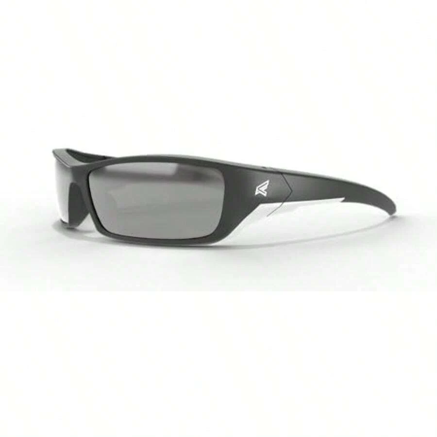 Edge SR117 Reclus - Gafas de envolvente, antiarañazos, antideslizantes, UV 400, grado militar, compatible con ANSI/ISEA y MCEPS, 5 pulgadas de ancho, marco negro/lente de espejo plateado(Polarizado G-15 Silver Mirror) - Multicolor - Ver 1