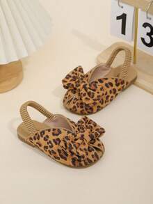 一双适合夏季的波西米亚风女童公主凉鞋，儿童罗马沙滩鞋，带蝴蝶结，适合夏季的女婴直筒凉鞋 - 棕色 - 查看 4