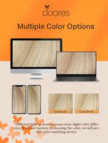 DOORES 50g 20pcs Film Hair Extensions 100% Human Remy Hair Deep Gold Highlight Bleached Gold Heat Resistant Dyeable Seamless Film Bonding Straight Hair Add Volume And Length - S18A/613A - View 9