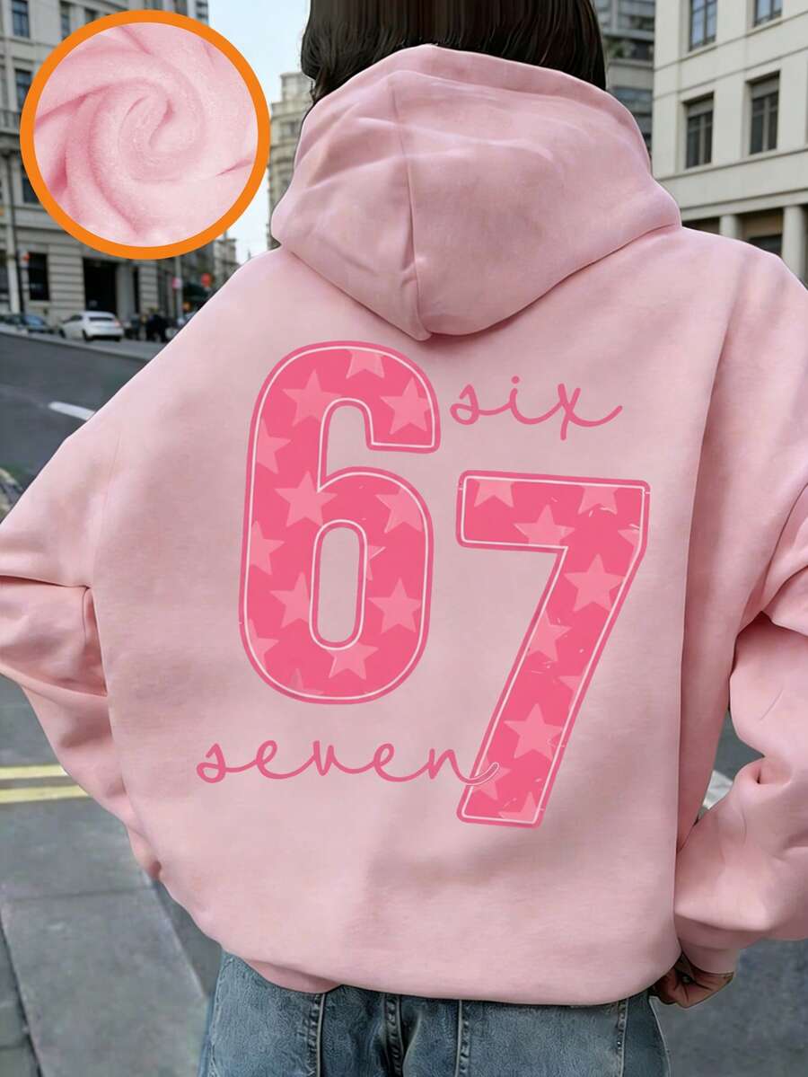 Tween Girl Graphic Print Thermal Lined Pullover Sweatshirt Sweatshirt, Warm & Comfortable For Autumn/Winter