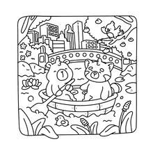Wonderful Places: Cozy Travel Coloring Book - 40 Pages, 205gsm Thick Opaque Paper | Imaginative Global Destination Scenes (Cute Dogs And Bears On Skateboards Adventure At Iconic Landmarks) | Bold Thick Lines, Easy To Color, Ideal For Adult And Teen Leisure, Travel Theme Relaxation And Gathering With Friends, Suitable For Stationery, School Supplies, Great Gift For Girls, Valentine's Day, New Year - Lovely Place Lovely Place - View 8