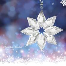 1pc Car Hanging Crystal Snowflake Ornament, Elegant And Dynamic Movement Brings Winter Romance To The Car Interior - Clear - View 4