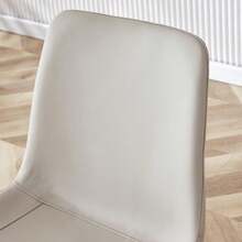 Dining Chairs - Black + Gray + Metal + PU Leather + Set Of 4 - View 8