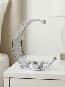 Ramadan Moon Star Metal Incense Burner, Moon Bakhoor Burner Decoration Candelabra Dining Table Decor Fashion Home Decor Candlestick, Incense Holders, An Ideal Gift For Friends, It Makes The Perfect Present For Family And Friends, Ramadan Utensils,Purposes Of Ramadan,Ramadan Gifts,Eid Giveaways,Ramadan Reflections,Ramadan,Ramadan Distributions,Ramadan Kareem - Silver - View 11