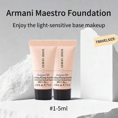  2pcs Armani Master Glow Radiance Foundation, 1# 5ml Each