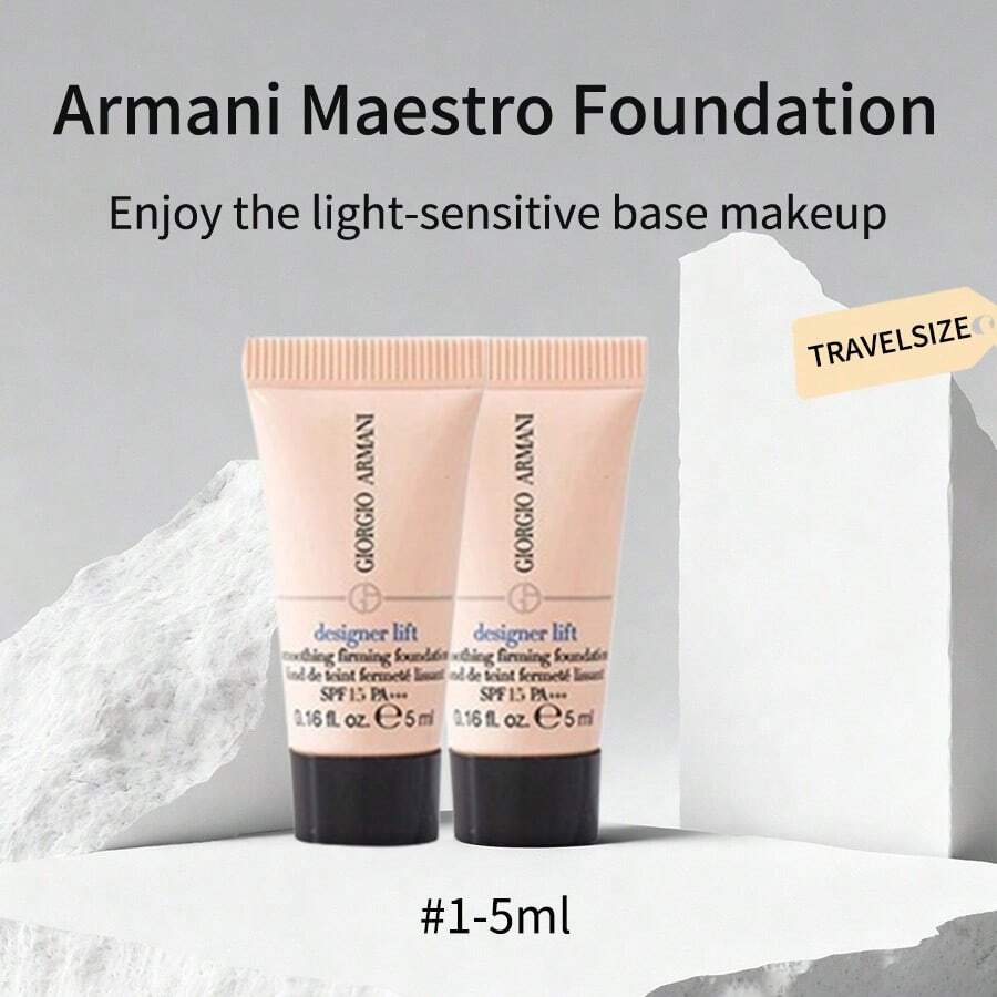 2pcs Armani Master Glow Radiance Foundation, 1# 5ml Each