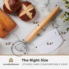 Danish Dough Whisk, Sourdough Bread Whisk 13 With Dough Cutter - Sourdough Mixer Baking With Stainless Steel Hook, Bread, Pizza, Pastry, Cake Batter - 1 Pack - View 5