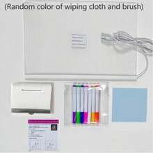Acrylic LED Illuminated Whiteboard With Stand, Can Be Used As Luminous Memo, LED Message Board, Whiteboard, Comes With 7 Color Markers, Suitable For Office, School And Home - Multicolor - View 11