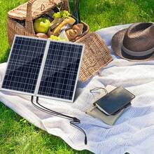 ZGZXSEXHZ 2pcs 10W Solar Panel, Solar Battery Panel With Frame Design, Comes With DC Cable And USB Output, Portable Solar Charger For Outdoor Camping Power Supply - 2pcs 10W Solar Panels - View 5