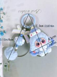 POKOJA LAND New Cute Big Ear Heart Shaped Keychain, Fashion Cartoon Accessory Bag Charm Key Chain