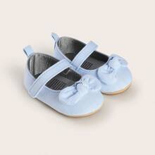 Infant Toddler Shoes, 0-1 Years Old, 3-6-9 Months, 100 Days To 1 Year Old, Infant Denim Princess Soft Bottom Toddler Shoes, Spring/Autumn - Baby Blue - View 7
