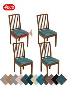 1 buah/4 buah/1 set Sarung Kursi, Desain Modern Gaya Minimalis Klasik, Tahan Noda, Tahan Debu, Tahan Goresan Kucing, Cocok Untuk Ruang Tamu, Kamar Tidur, Ruang Makan, Dekorasi Kursi Belajar, Dekorasi Ruangan - MultiWarna - View 50