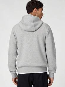 Calle capucha masculina de moda, moda casual, estilo casual vintage, algodón blando, tamaño excesivo, cómodo para el uso cotidiano - Gris - Ver 3