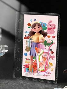 10-50pcs A7 Loose-Leaf Transparent Card Sleeves, 3 Inch Postcard Holders, 6-Ring Kpop Mini Collection Album Refill - Clear - View 3
