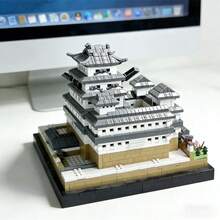 1000片高精度积木玩具系列，微型房屋建筑模型，可拼搭桌面摆件