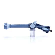 1-częściowy pistolet natryskowy z wbudowanym dozownikiem mydła, 8 rodzajów strumienia, idealny do podlewania ogrodu, czyszczenia domu i tarasu. Usuwa uporczywe plamy z podjazdów, okien i łodzi, a także jest delikatny dla delikatnych roślin. Jest kompatybilny ze standardowymi wężami ogrodowymi i nadaje się do prac domowych i ogrodowych. - Wielokolorowe - Zobacz 3