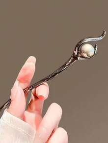 Presilha de cabelo semicircular para coque (1 unidade), acessório minimalista de alta qualidade, novo acessório de moda em estilo chinês, feita de liga de zinco, versátil e resistente à deformação, ideal para fotografia, casamentos, presentes, grampos para cabelo, grampos para penteados, extensão de coque.