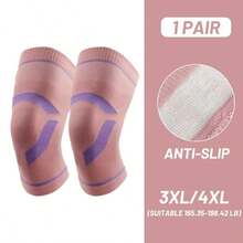 1 Paar Kniebandagen für Gewichtskapazität über 110 kg, hochelastische Kniebandagen mit rutschfester Unterstützung für übergewichtige/fettleibige Männer und Frauen, atmungsaktiv, für Basketball, Radfahren, Laufen, Fitnessstudio Zubehör - Dreiteilige Knieorthese - Übersicht 14