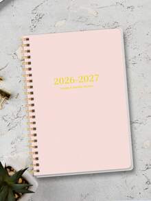 全新 1 本 2026 年 1 月至 2027 年 12 月月度计划本，简约活页式，粉色，包含每日、每周和每月计划，2026 至 2027 年计划本，适合女性、成人、教师、母亲节、房间装饰等场合，也可作为学校办公用品。 - 粉色 - 查看 9