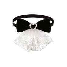 1 buc. accesoriu reglabil pentru animale de companie, similar cu papionul, potrivit pentru nunți și Ziua Îndrăgostiților, design unic cu fundă în formă de inimă, se potrivește câinilor și pisicilor de talie mică