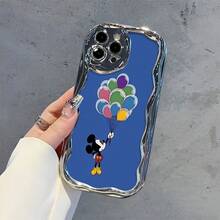 Disney.What Mickey Mouse Patterned Phone Case With Colorful Balloons Design . Compatible With IPhone 17, 16, 15, 14, 13, 12, And 11 Pro Models. Made Of Durable TPU With Shockproof Protection. A Delightful Gift For Family, Friends, Birthdays, Holidays, And Special Occasions. - Bạc - Xem 4