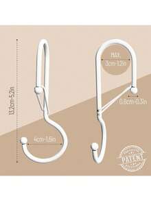 S-Shaped Swivel Handbag Hooks, Closet Organizer Hooks, Anti-Drop Design With Safety Lock, Suitable For Hanging Handbags, Thickened Durable, Available In Gold, Grey, White, Black - Multicolor - View 12