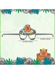 6pcs Cute Capybara Theme Party Photo Props Glasses Puffer Theme Mask Party Supplies Decoration,Paper Material, Perfect For Party Decoration Gifts, Perfect For Birthdays, Parties, Gatherings, And Holidays,Ideal Birthday Gift, Party Gift, Holiday Gift - Multicolor - View 5