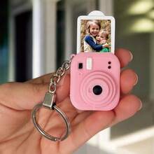 Customized Photo Mini Camera Keychain, Personalized Memento With Customizable Photo Insert, Cute Camera Shaped Keyring, Suitable For Couples/Friends Gift, Unique Customizable Daily Carry Accessory,Garden Decor - Multicolor - View 2