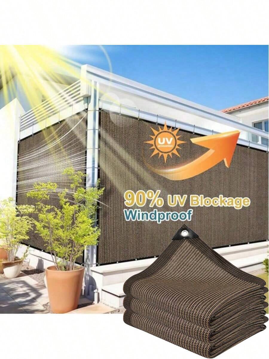 Shade Cloth Outdoor Sun Shade With Grommets, Premium Sunshade Fabric Fence - Durable, Tear-Resistant, Easy To Install For Balcony, Courtyard, And Swimming Pool - Provides Excellent Sunblock, Shade, And Privacy With Taped Edge And Grommets ﻿