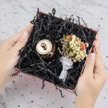 2LB Crinkle Cut Paper, Shred Packing Grass Cushion Paper Streamer For All Occasions, Gift Baskets - Perfect For Christmas Wedding Birthday Bridesmaid Engagement Craft Gift Boxes Bags Basket Filler Decoration Shredded Paper Filler, Christmas Gifts, Christmas Stuffers & More (White/Pink/Black) - 黑色 - 查看 6