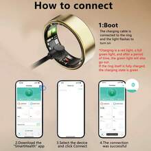 1个智能戒指 - 健康与健身追踪器，具备卡路里/心率/血氧/血压/睡眠监测功能，IP68防水计步器，内置手势滑动视频功能，佩戴舒适，快速双击切换视频，完美的圣诞节和生日礼物（15/20mAh可充电电池） - YJH-TK5 - 查看 13