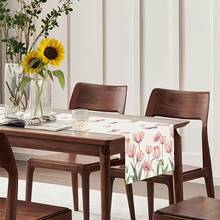 Camino de mesa con estampado floral de primavera - Perfecto para reuniones familiares y eventos festivos, 13x35/13x47/13x72/13x90/13x108 pulgadas - Multicolor - Ver 7