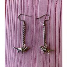 Personality-Style Dinosaur European And American Fashion Personality Long Earrings, Ear Clips, And Earrings For Women That Are Slim And Face-Flattering - 預設 - 查看 2