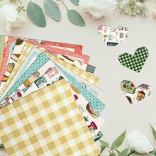 24/36PCS Retro Magazine Scrapbook Paper Pad, 5.9*5.9inch Single Side Heavyweight Vintage Kitchen, Polka Dot, Striped, Plaid Design Pattern Scrapbooking Paper, Perfect For Card Making, Crafting Projects, DIY Craft, Bullet Journals, Journal Supplies - Multicolor - View 8