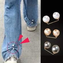 2/4pcs Denim Hem Clips, Chest Light Blocker, Waist Cincher Buttons, Anti-Slip Shoe Clips, Pants Length Adjuster - Multicolor - View 2