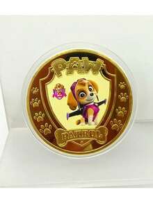 5pcs Cartoon Paw Patrol Character Badges (, Rocky, Rubble, Zuma, Chase) Commemorative Coins, Collectible Decor For Cabinet, Desk, Party, Holiday Gifts - Multicolor - View 13
