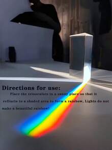 1pc Glass Prism, For Physics Education - Dispersion, Spectrum Teaching, Photography And Scientific Experiment Demonstration Tool - Ideal Gift For Science Enthusiasts, Best Choice For Gifts