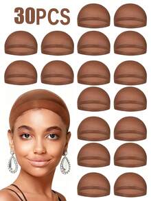 女士假发帽套装 - 蕾丝前假发帽，透气网布，适合日常佩戴和作为圣诞礼物 - 彩色 - 查看 36