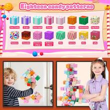 Magnetic Blocks, 3D Puzzle Building Cubes, Cool STEM Candy Stacking Game For Boys & Girls, Holiday Party Favors, Christmas & Halloween Gifts - Multicolor - View 5
