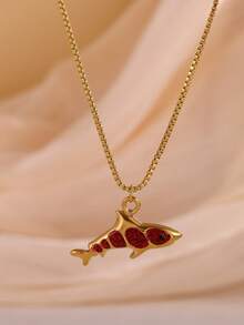 新款滴油十字架埃及护身符项链，女士不锈钢生命之钥符号十字架安卡项链，宗教饰品 - N07761G - 查看 6