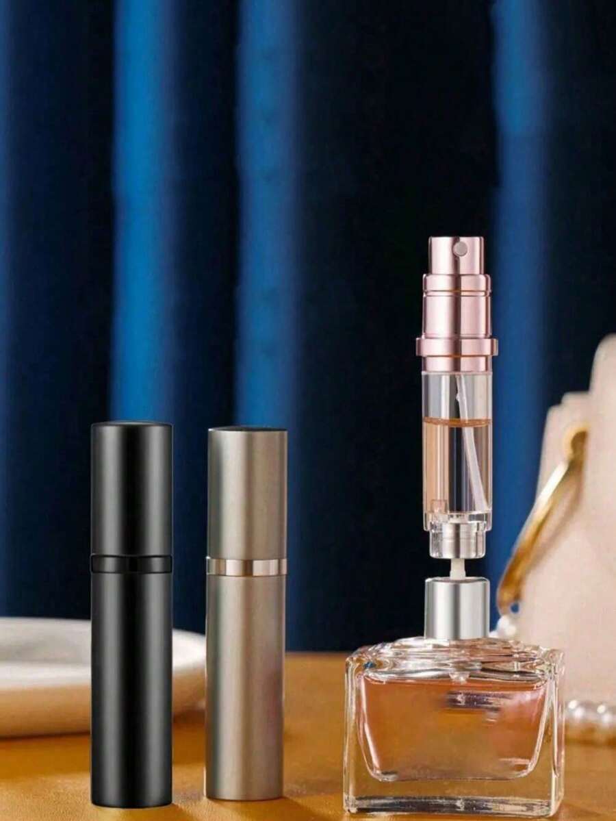 5ml Mini Aluminum Perfume Spray Bottle, Portable Cosmetic Liquid Container, Bathroom & Home Decor, Fragrance Bottle, Perfect Gift For Valentine''s Day And New Year
