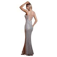 New Best-Selling Dress, Elegant And Slimming Halter, Backless Fishtail Dress For Socialite (2 Colors) - Silver - View 2