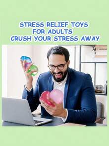 1/2/4/6/8 Pcs Slow Rebound Stress Relief Balls - Soft & Soothing Sensory Fidget Toys, Helpful For ADHD/ADD, Anxiety Relief - Multicolor - View 4
