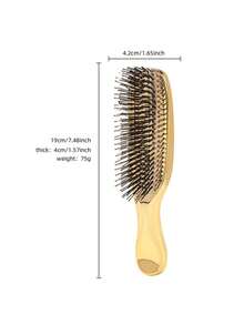 Scalp Cleansing Electroplated Massage Comb, Home Use Electroplated Hair Brush, Dry & Wet Dual-Use Electroplated Hair Styling Comb - Multicolor - View 6